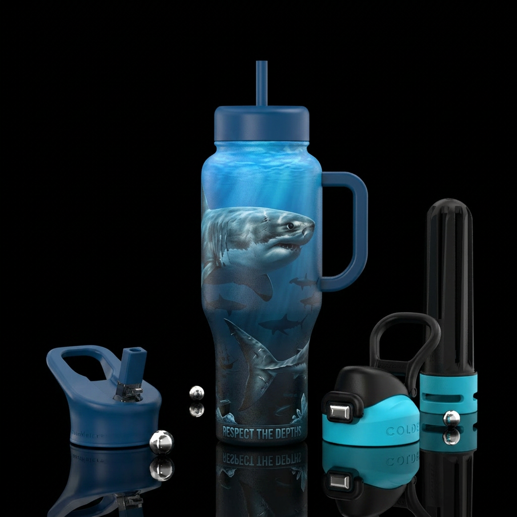 The Great White: Shadow of the Deep Other elite na... water bottle design