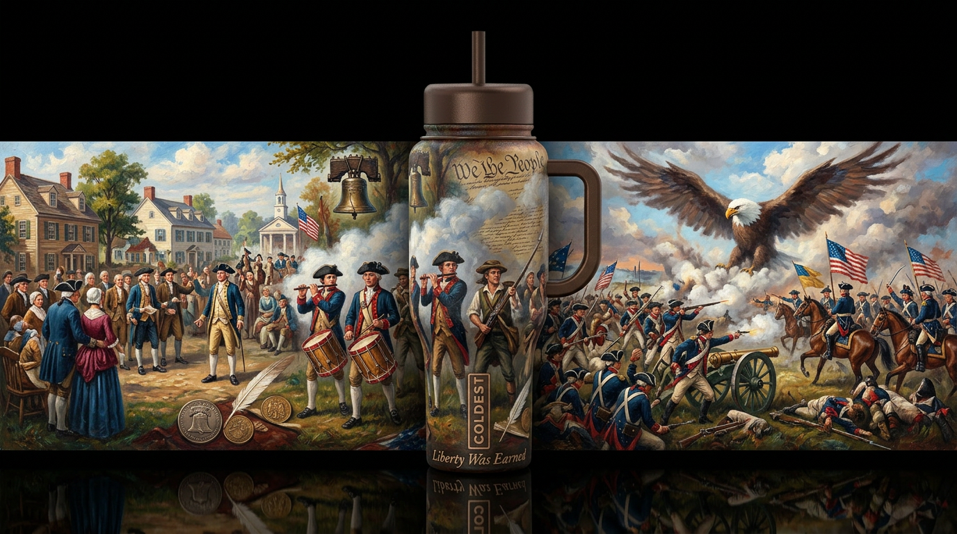 The Birth of Liberty Other powerful names: Forge o... water bottle design