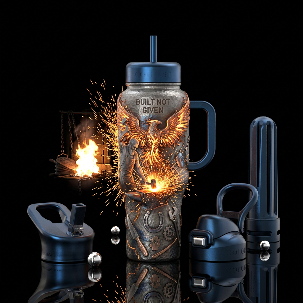 Forged In Fire: Built Not Given Collector Tagline ... water bottle design