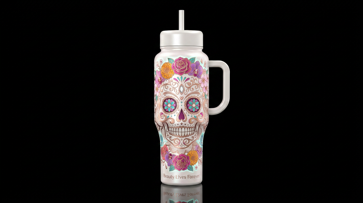 A Sugar Skull collection could be one of the most ... water bottle design