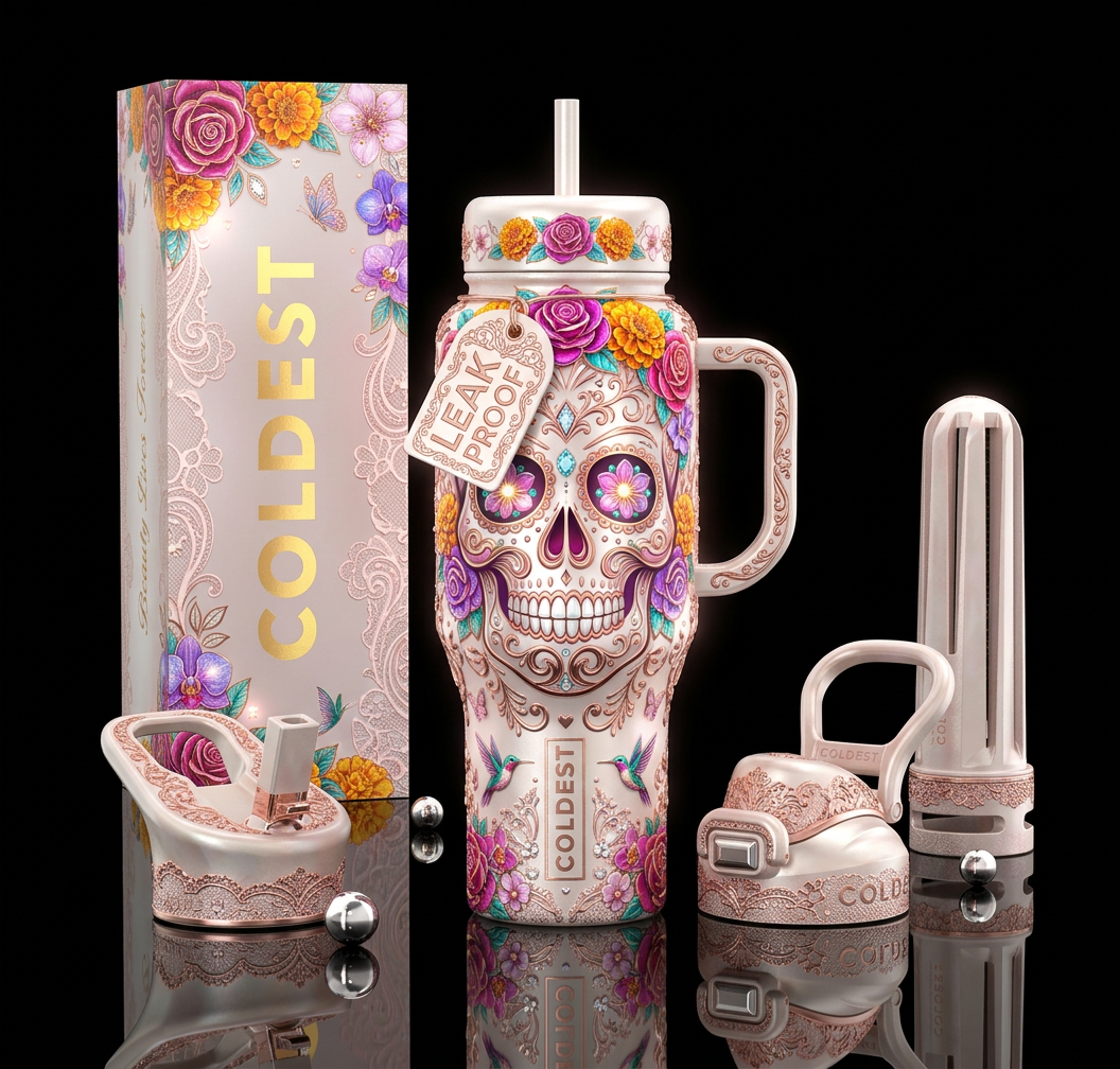A Sugar Skull collection could be one of the most ... water bottle design