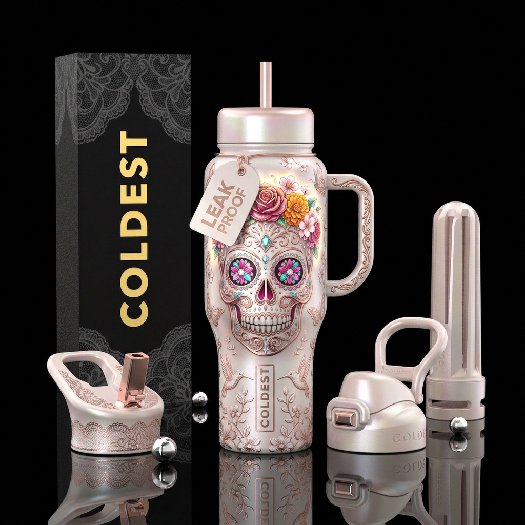 A Sugar Skull collection could be one of the most ... water bottle design