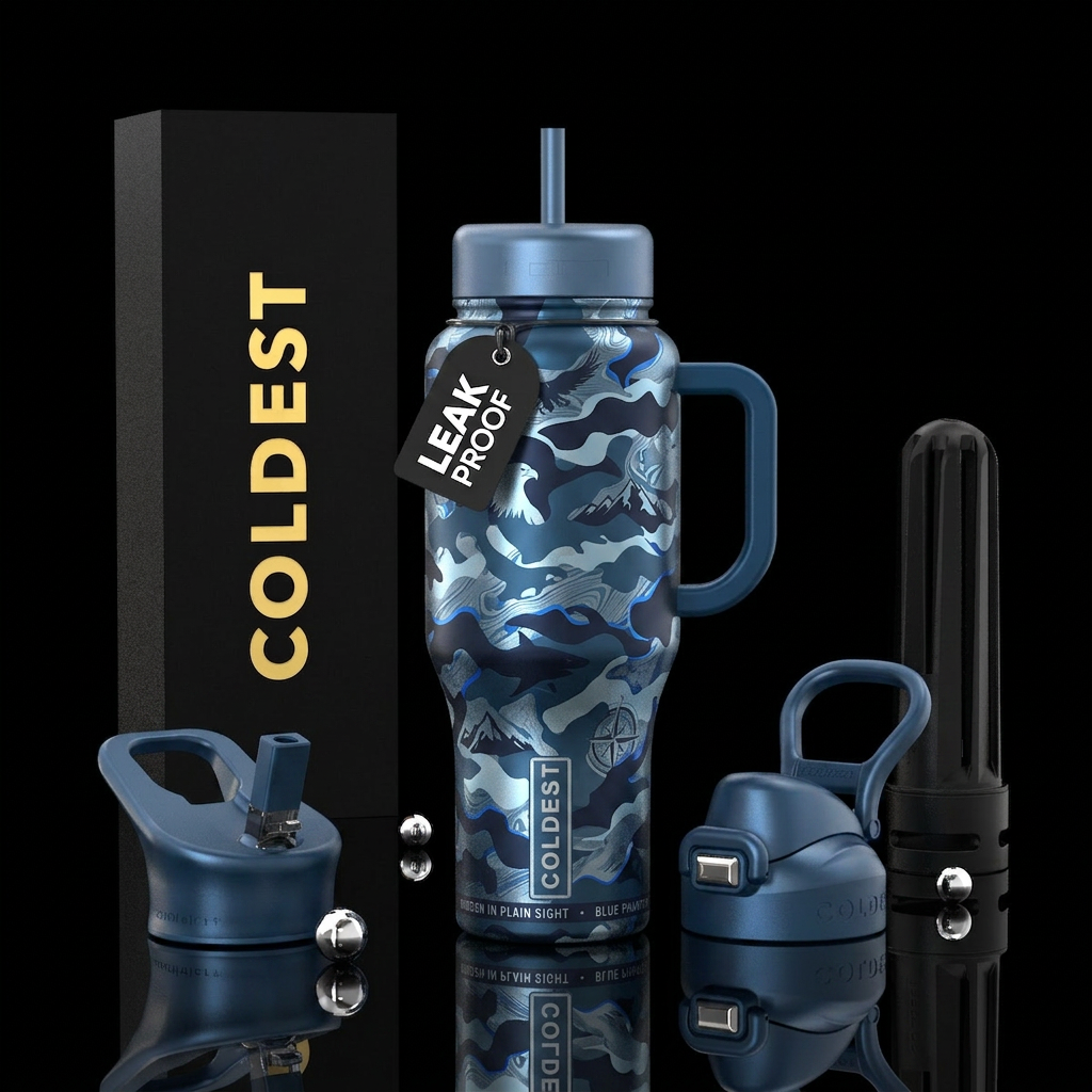 Blue Phantom Camo Other strong names: Arctic Phant... water bottle design