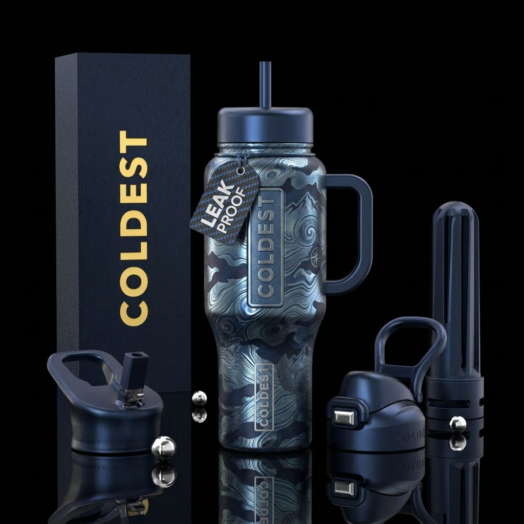 Blue Phantom Camo Other strong names: Arctic Phant... water bottle design