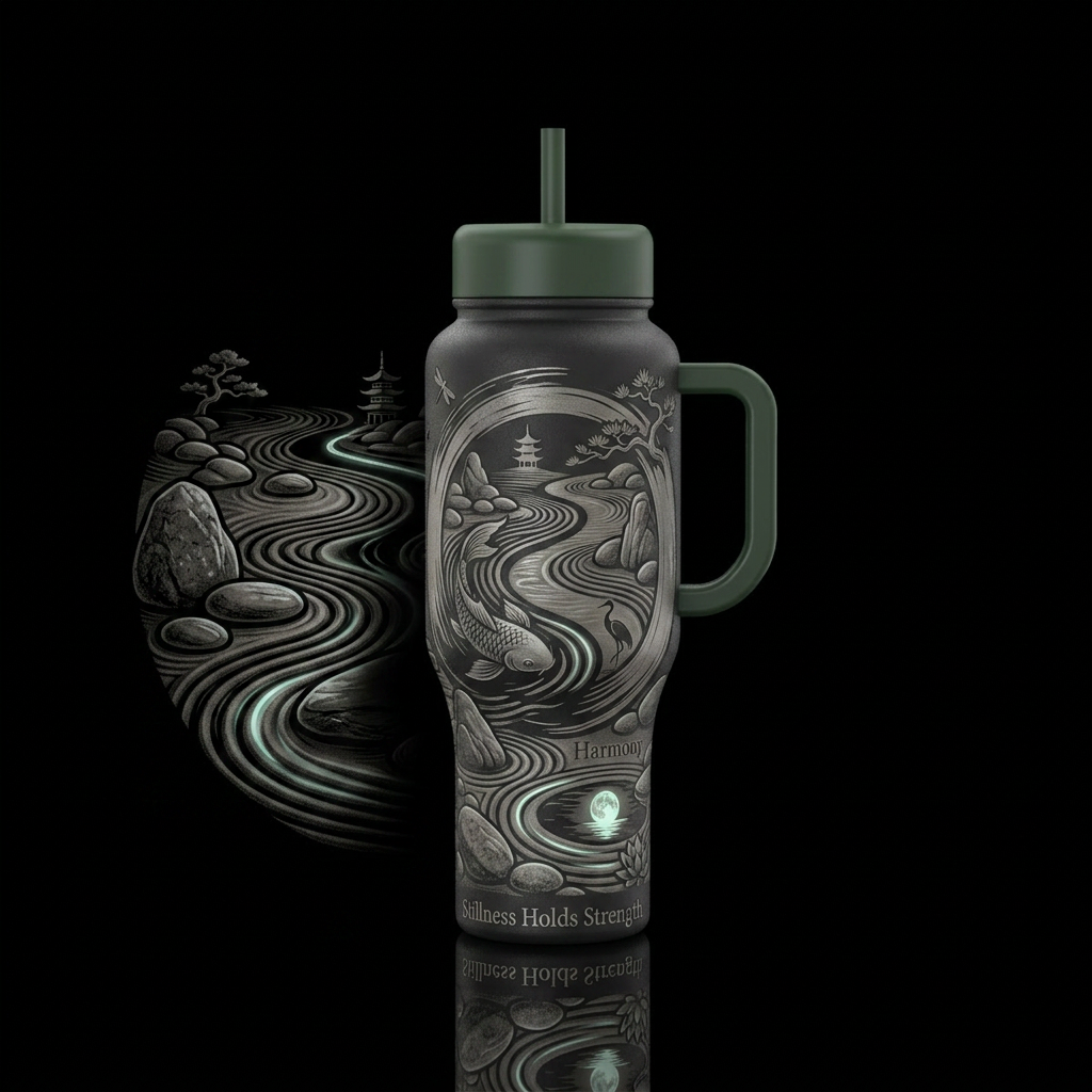 Harmony Other premium names: Zen Serenity Garden o... water bottle design
