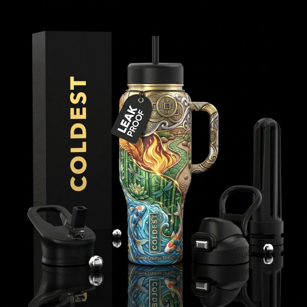 Flow of Harmony Other premium names: Five Elements... water bottle design