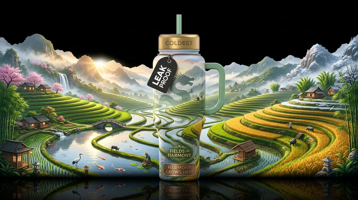 Fields of Harmony Other premium names: Golden Terr... water bottle design