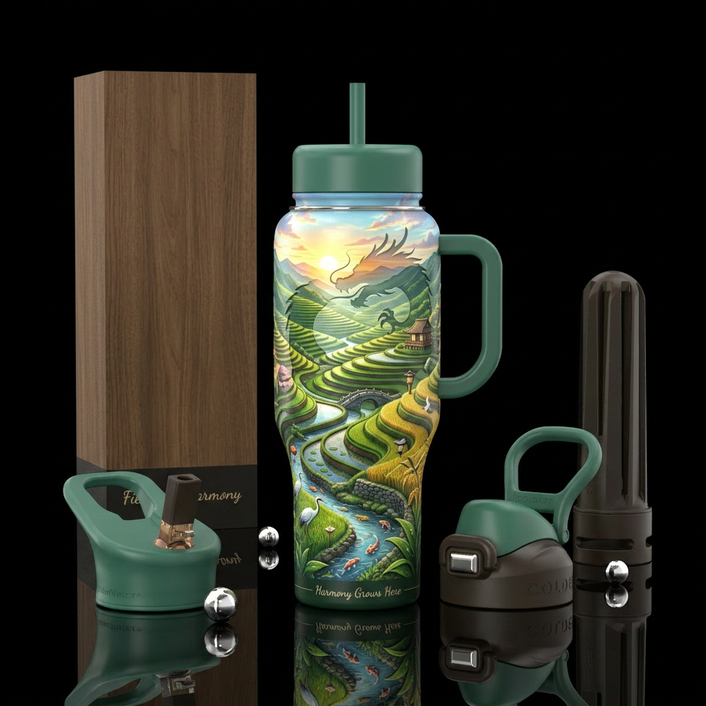 Fields of Harmony Other premium names: Golden Terr... water bottle design