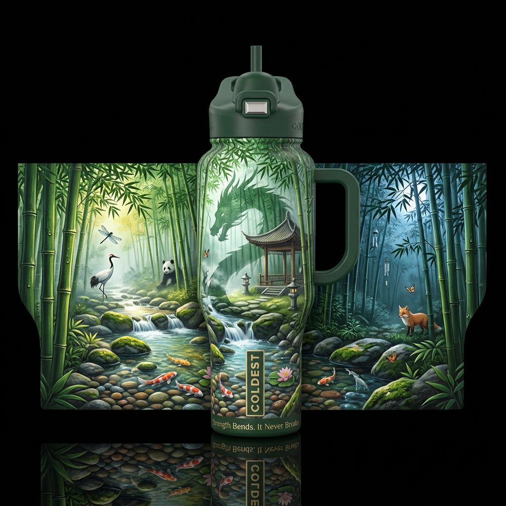 Whispers of the Bamboo Forest Other premium names:... water bottle design