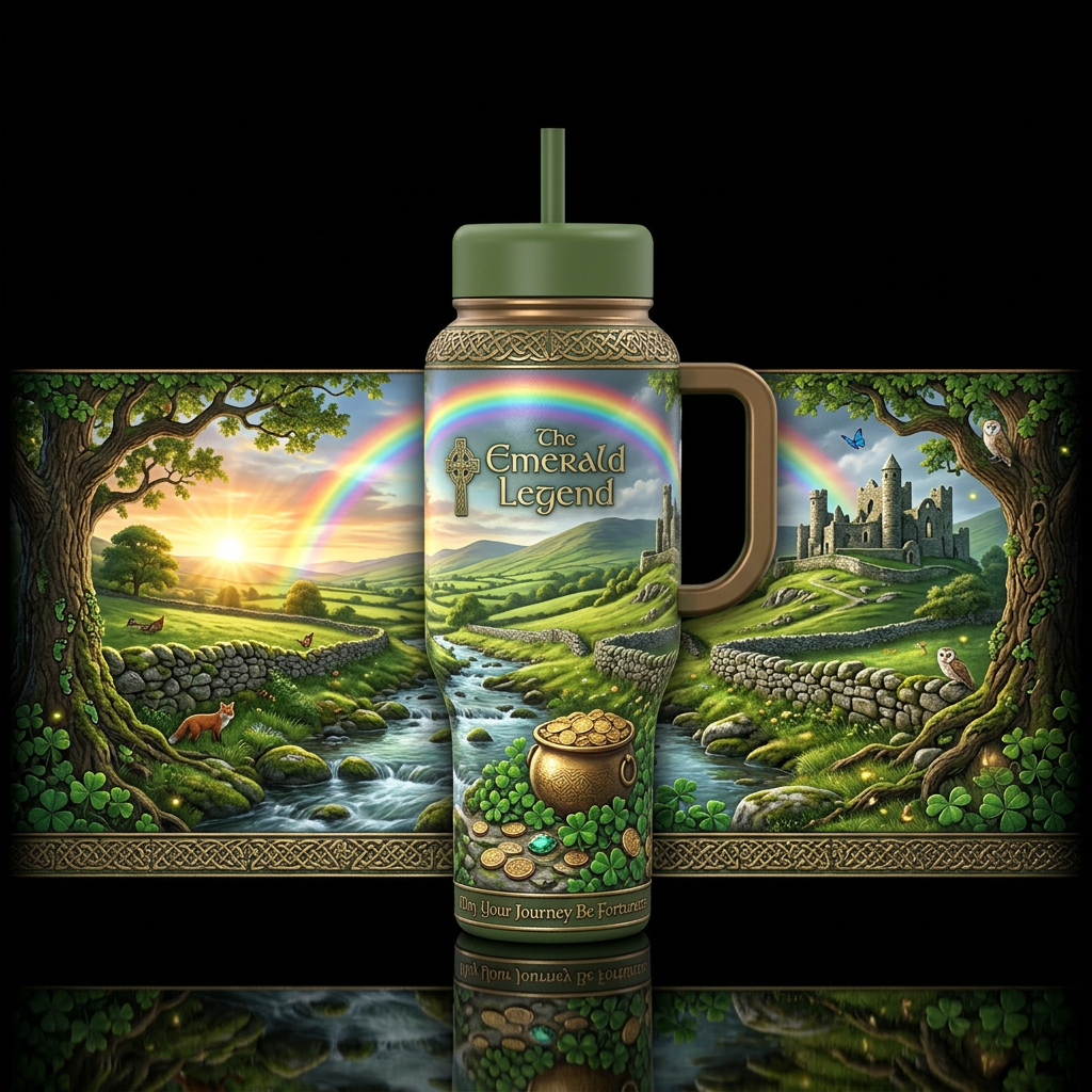 The Emerald Legend Other premium names: Luck of th... water bottle design