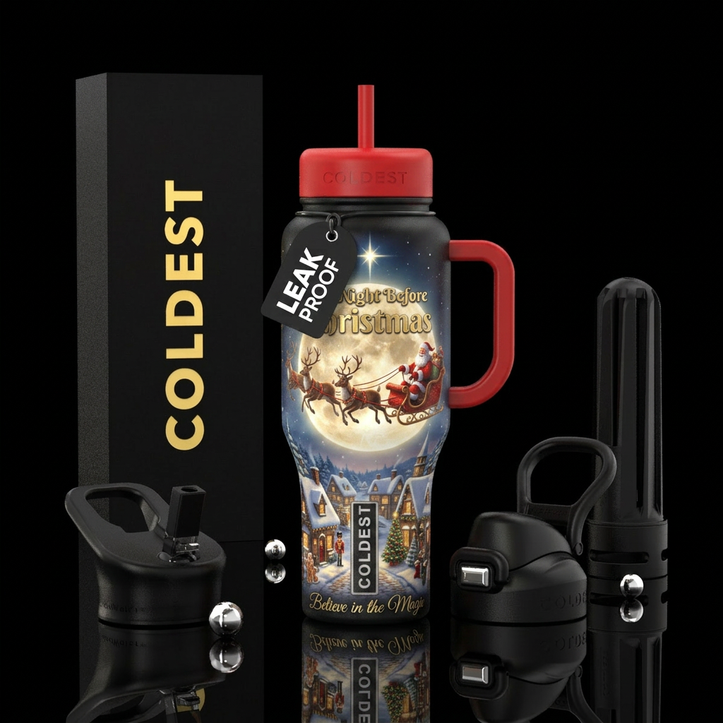 The Night Before Christmas Other premium names: Th... water bottle design