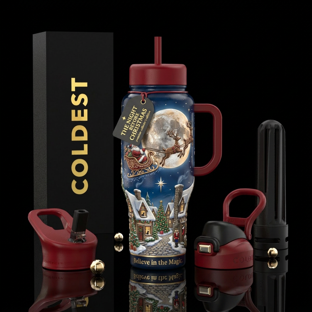The Night Before Christmas Other premium names: Th... water bottle design