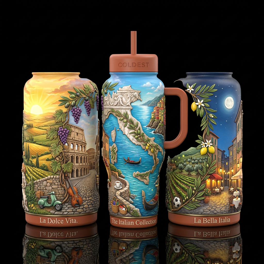 La Bella Italia Other premium names: Journey Throu... water bottle design