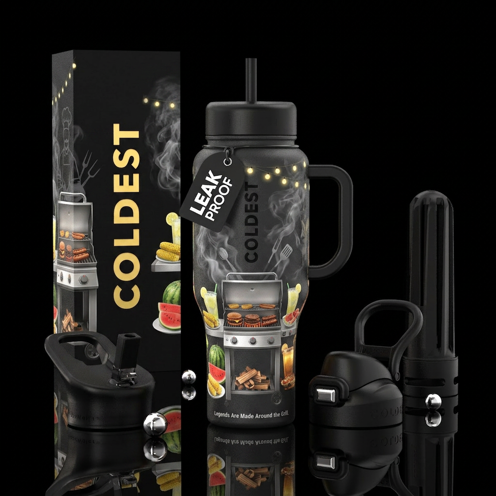 Backyard Legends Other premium names: Grill Master... water bottle design