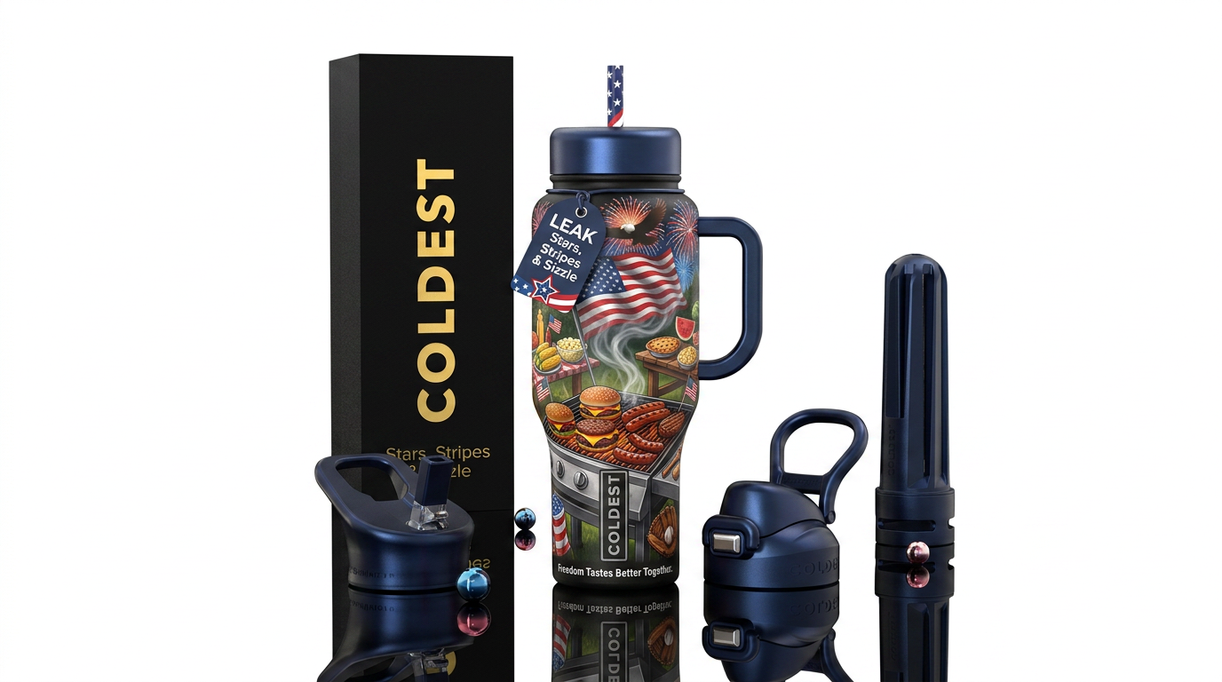 Stars, Stripes & Sizzle Other premium names: Freed... water bottle design