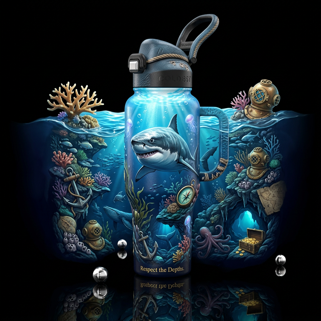 Into the Abyss Other premium names: Apex Predator ... water bottle design