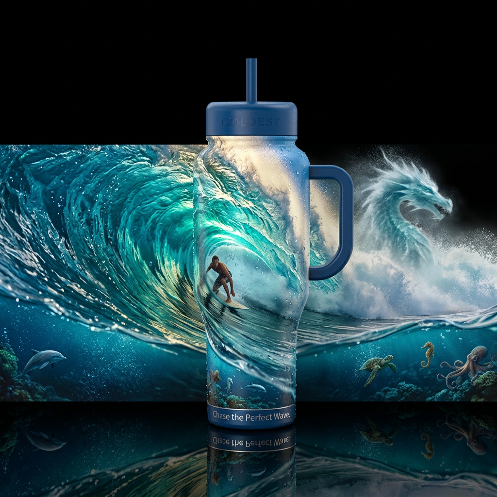 Inside the Barrel Other premium names: Ride the Pi... water bottle design