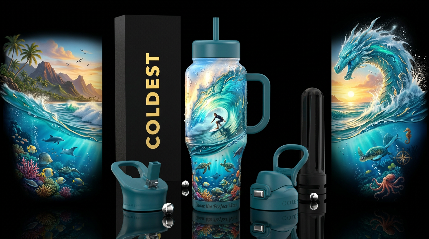 Inside the Barrel Other premium names: Ride the Pi... water bottle design