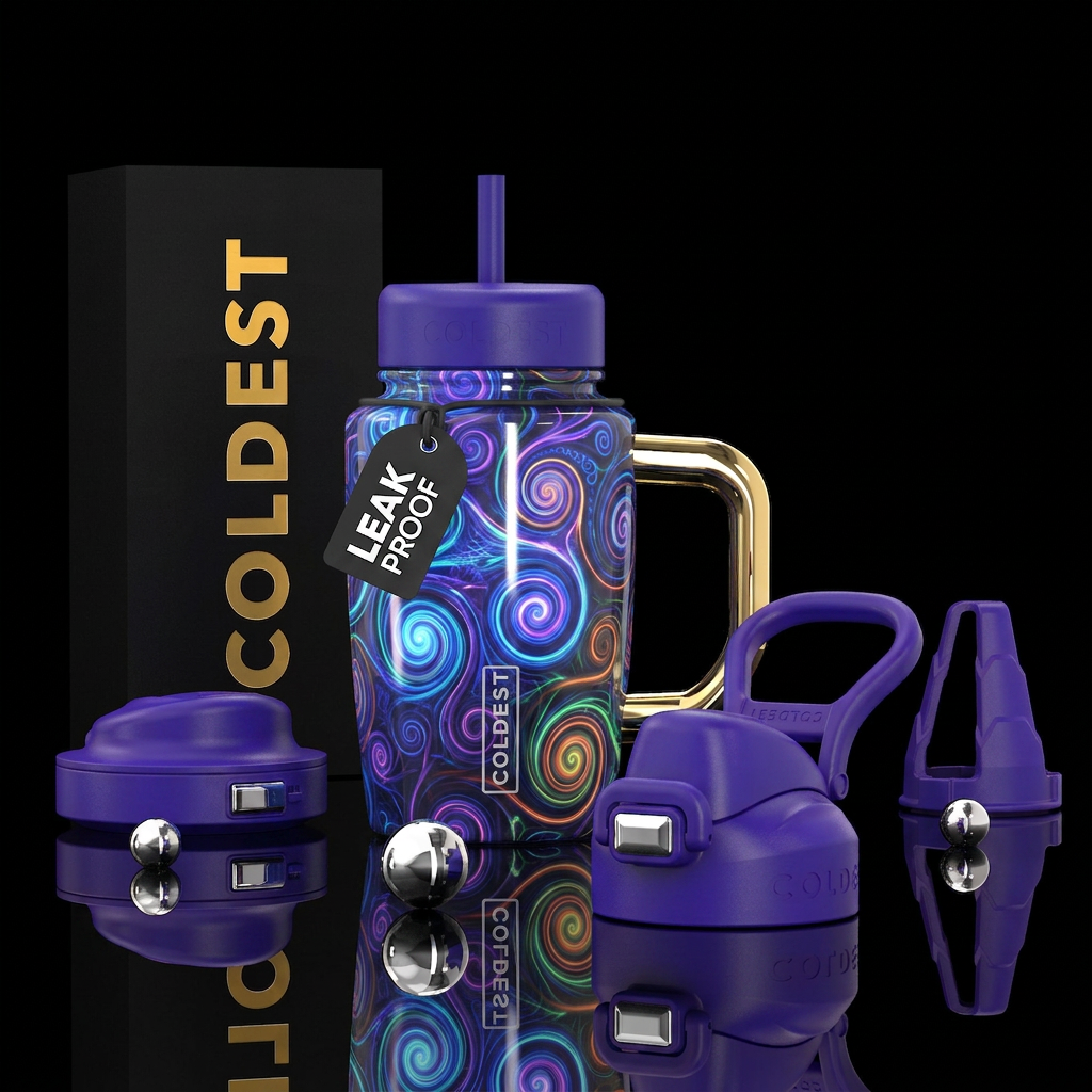 glowie, spirals water bottle design