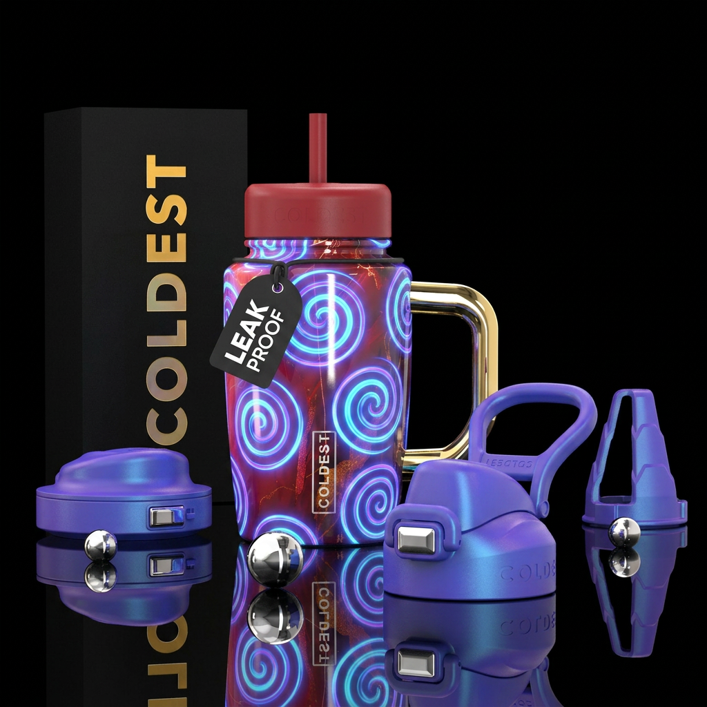 glowie, spirals water bottle design