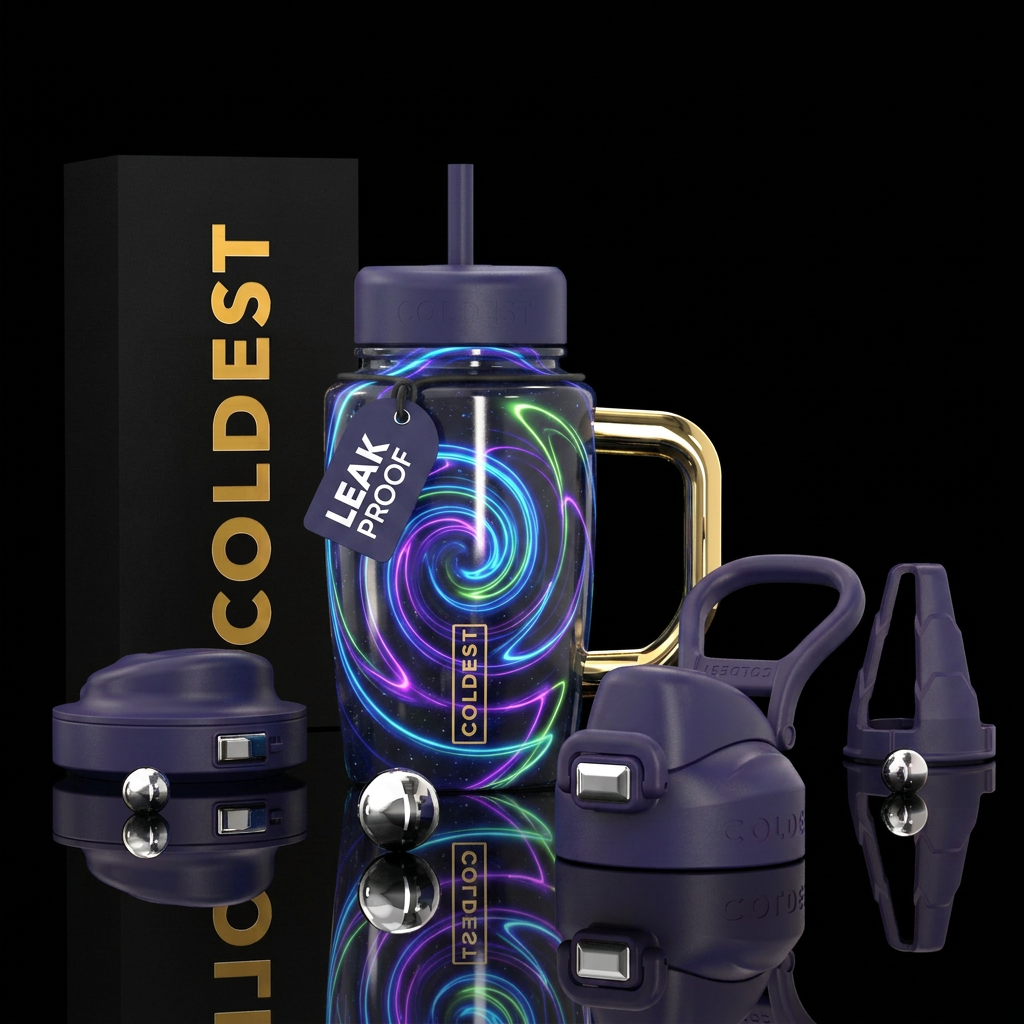 glowie, spirals water bottle design