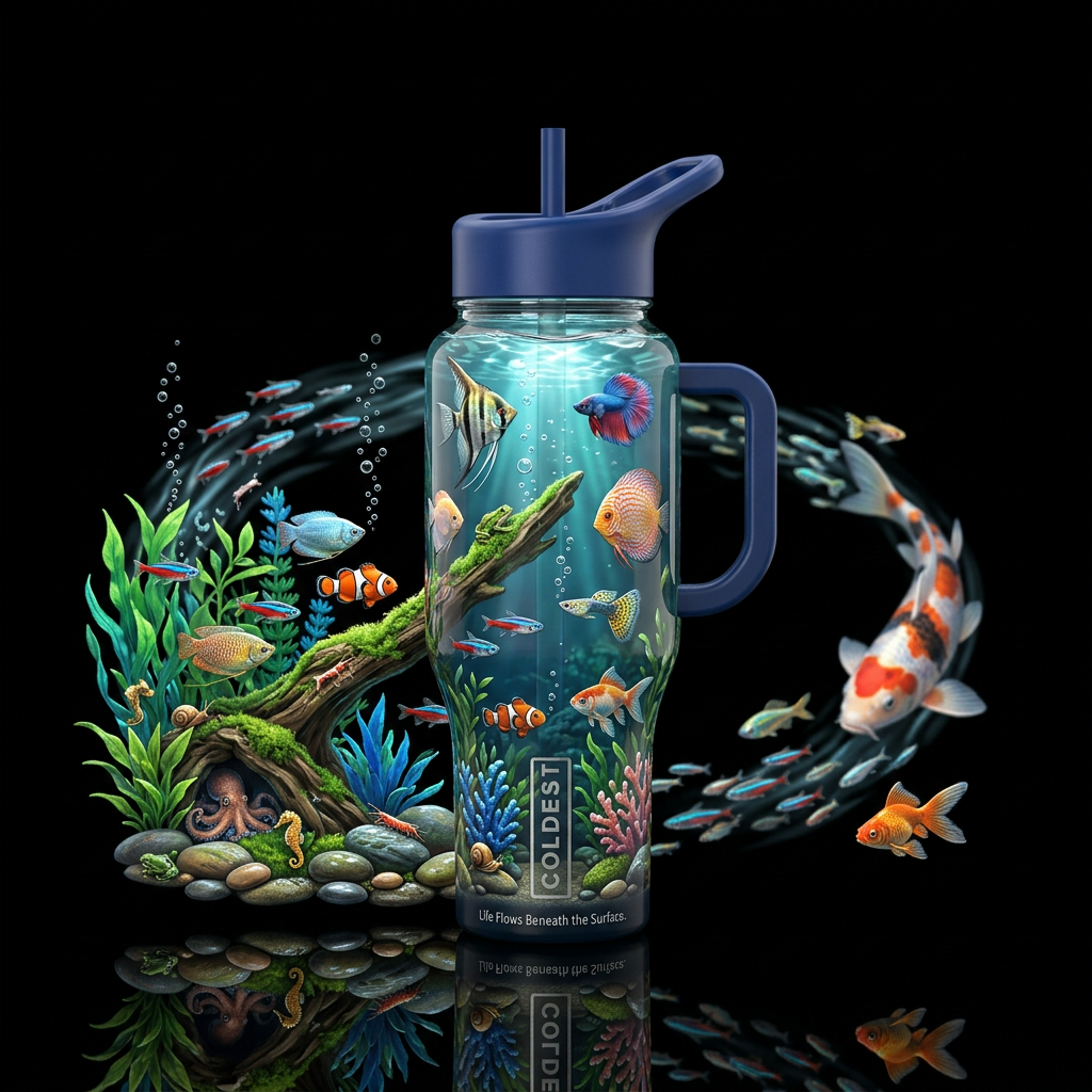 A Fish Tank tumbler has the potential to become on... water bottle design