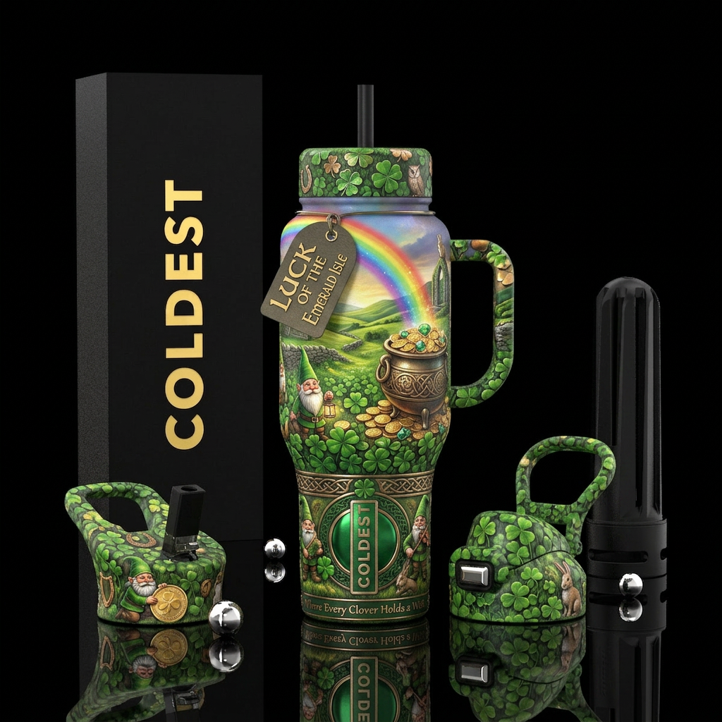 Luck of the Emerald Isle Other premium names: Clov... water bottle design