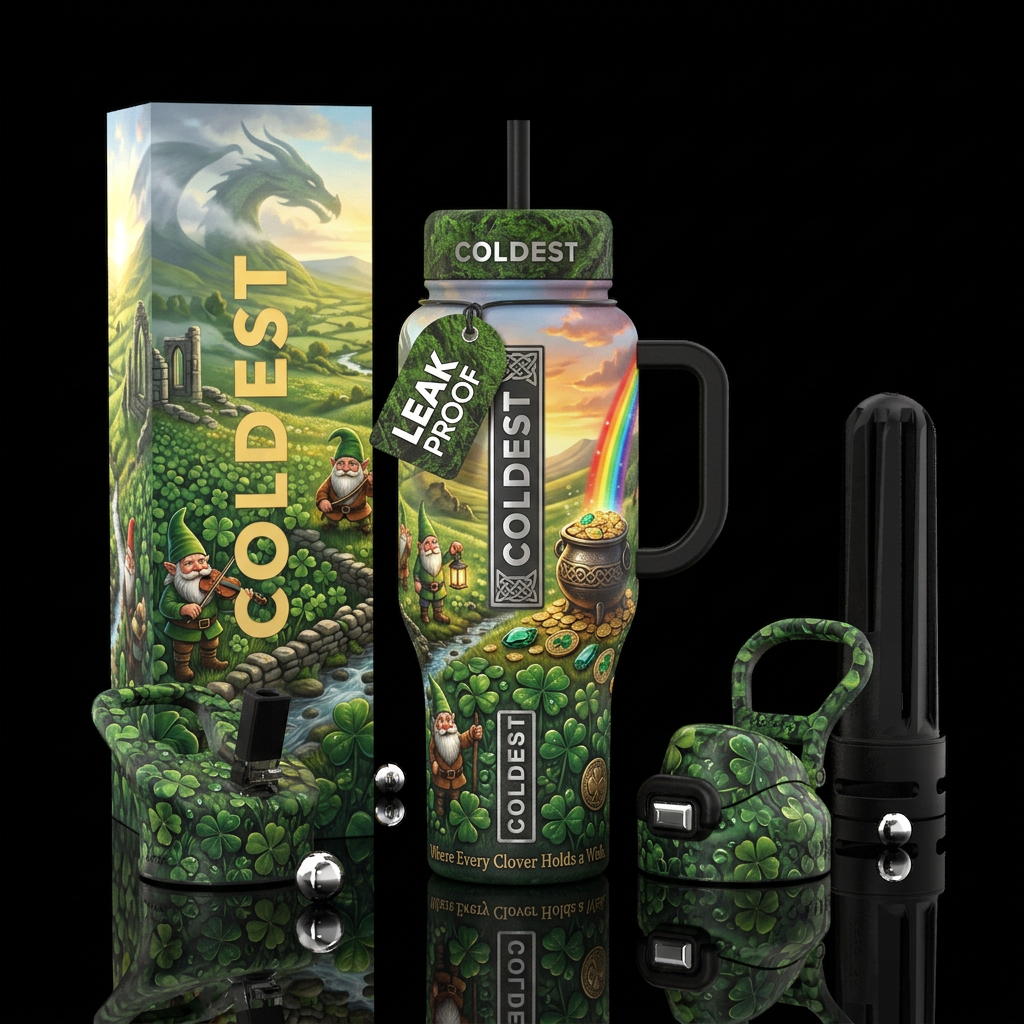 Luck of the Emerald Isle Other premium names: Clov... water bottle design