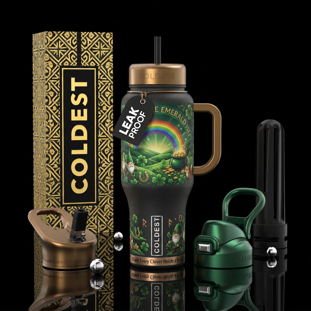 Luck of the Emerald Isle Other premium names: Clov... water bottle design