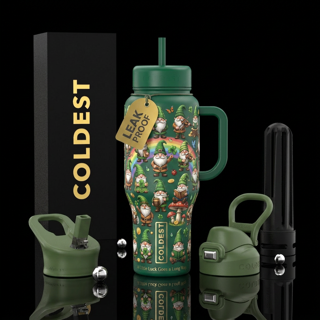 An Irish Gnomes tumbler could become one of Coldes... water bottle design