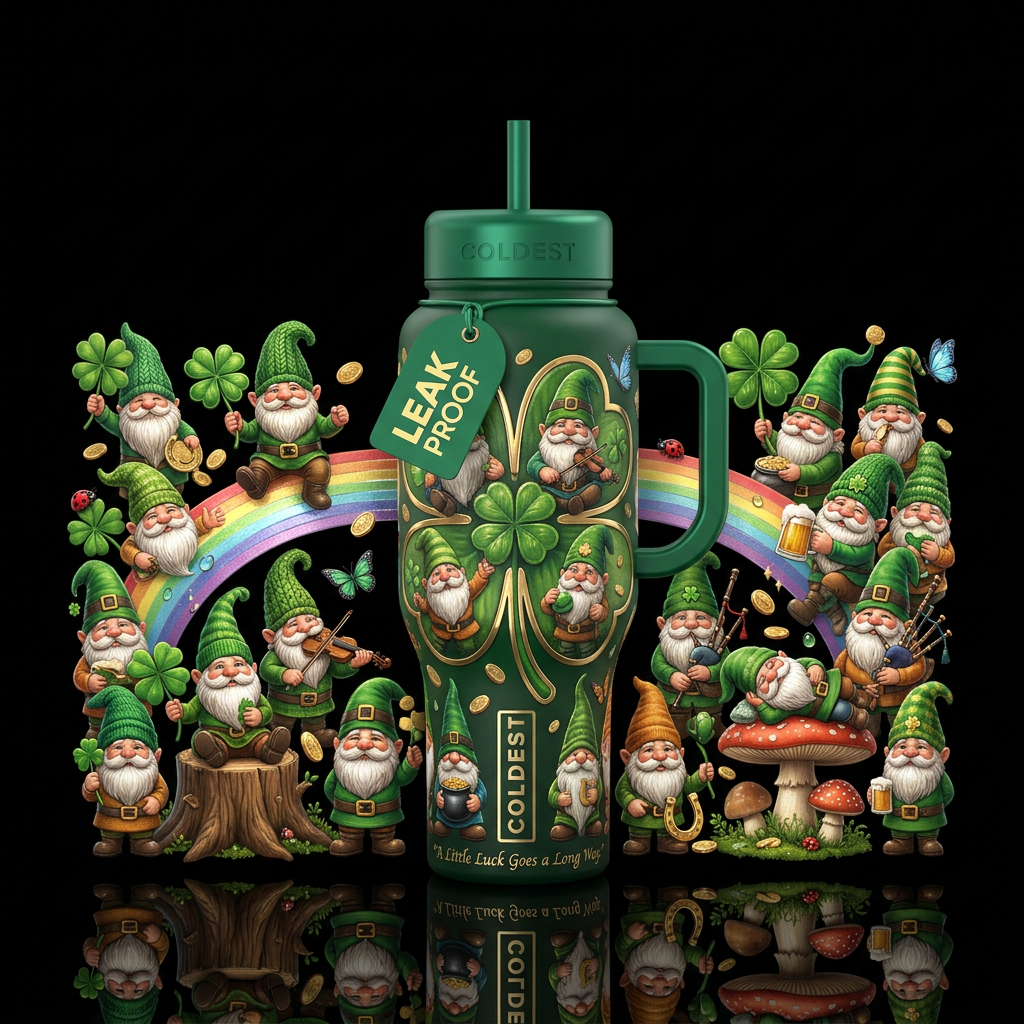 An Irish Gnomes tumbler could become one of Coldes... water bottle design