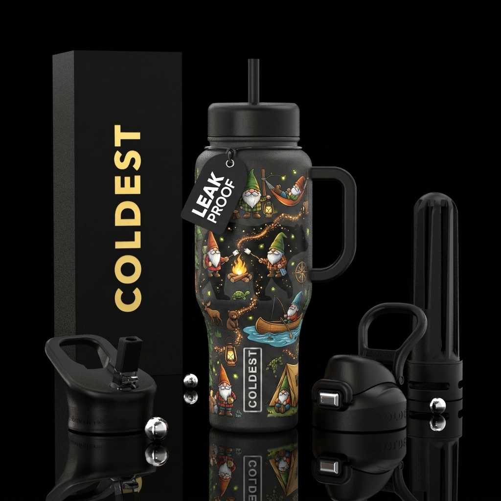 A Camping Gnomes tumbler has the potential to beco... water bottle design