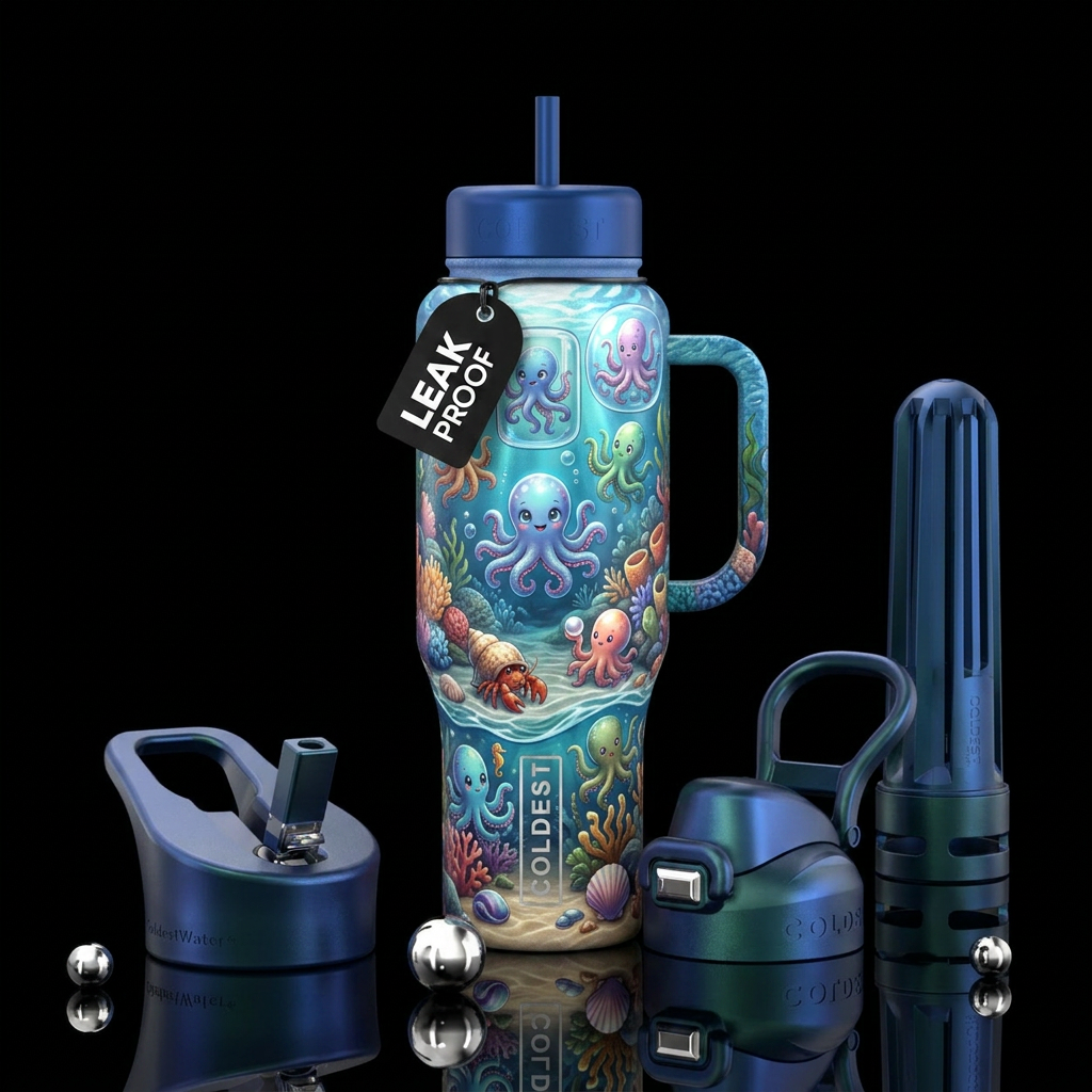 A Baby Octopus tumbler has the potential to become... water bottle design