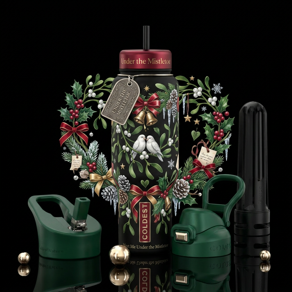 A Mistletoe tumbler has the potential to become on... water bottle design