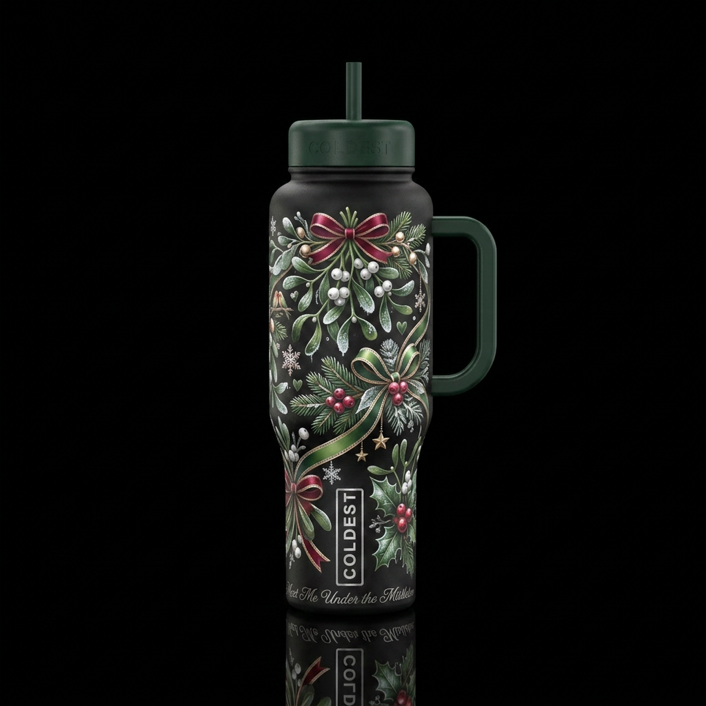 A Mistletoe tumbler has the potential to become on... water bottle design