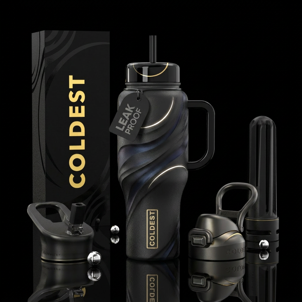 Deep Luxe water bottle design