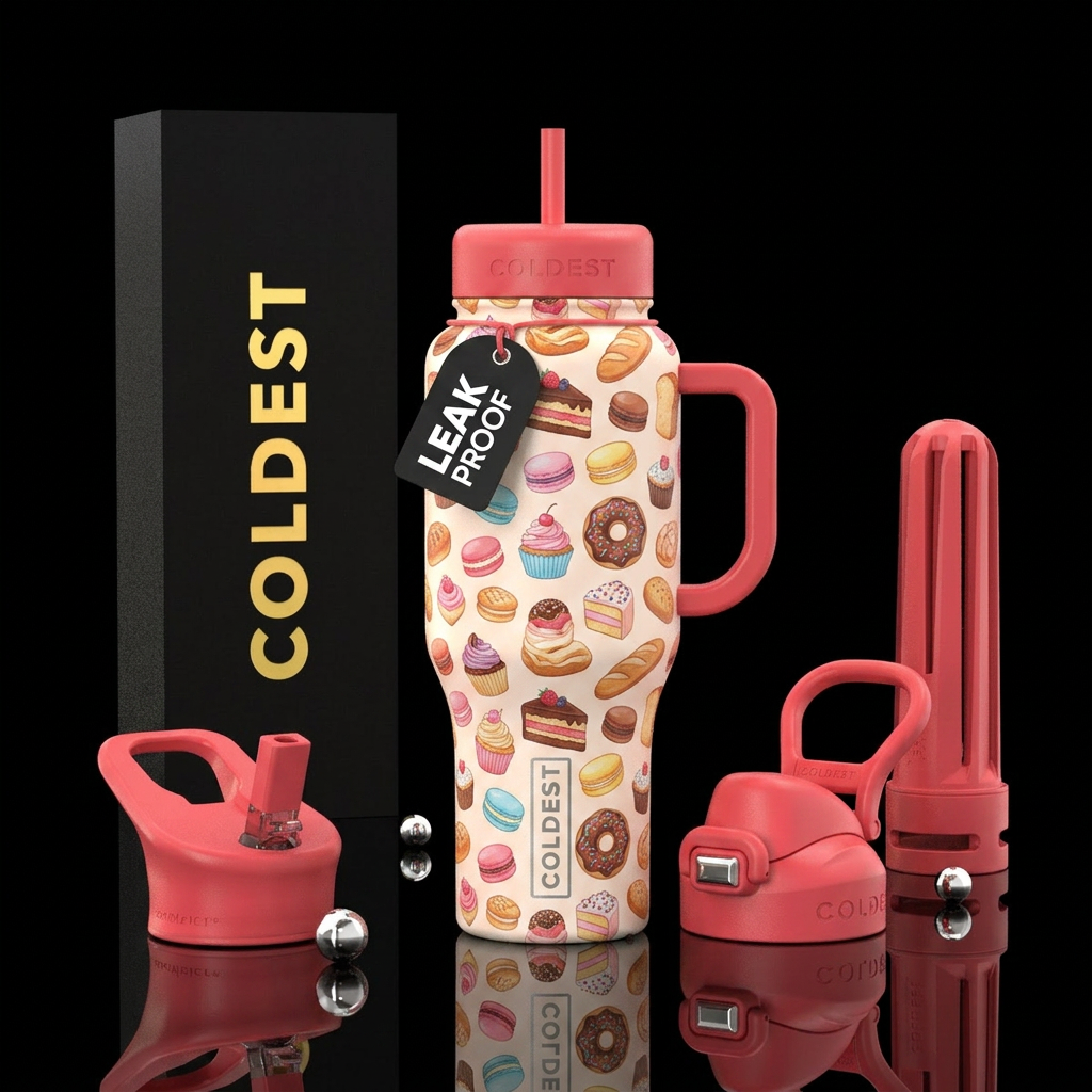 Bakery sweet treats water bottle design