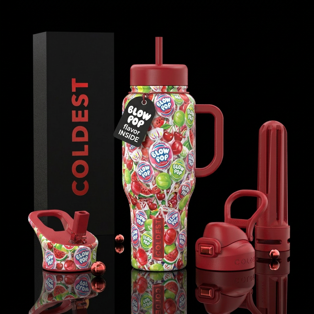 Blow Pop’s favorite candy water bottle design