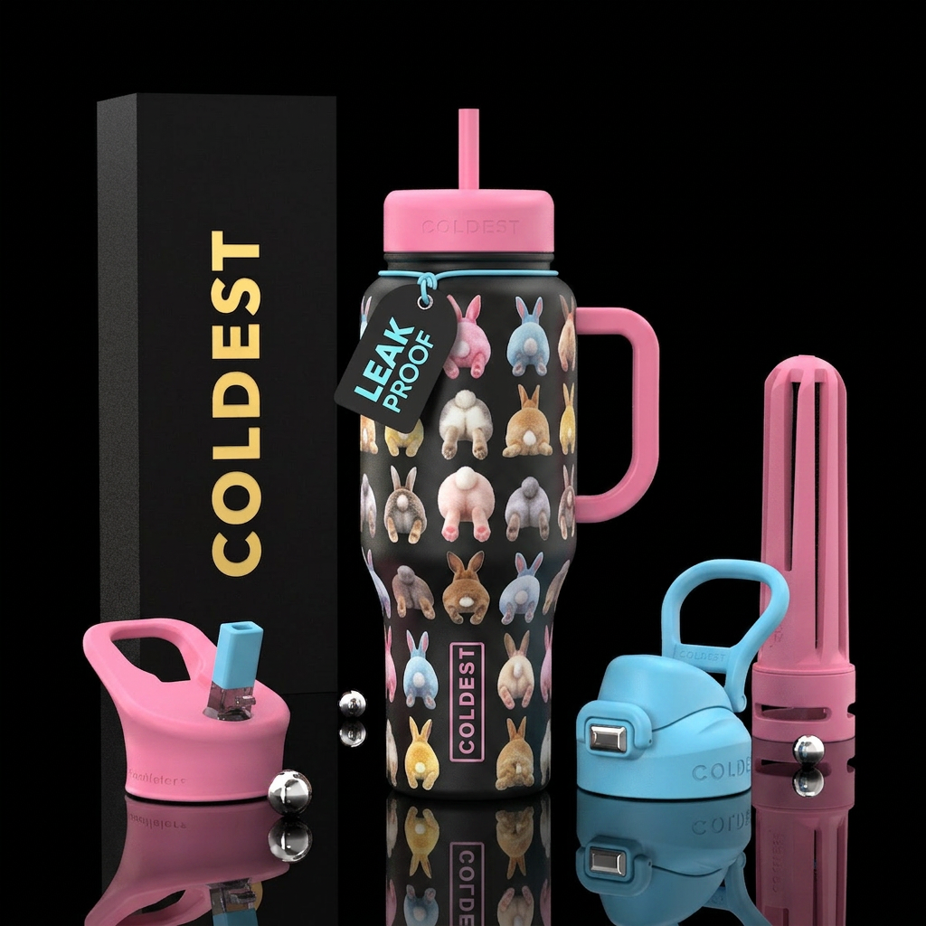 Bunnie butts water bottle design