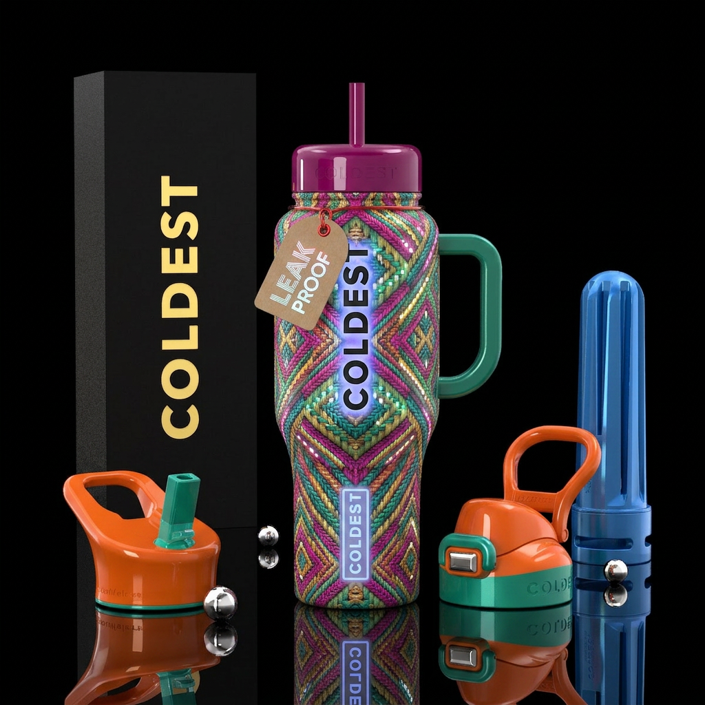 woven, retro,glossy, led water bottle design