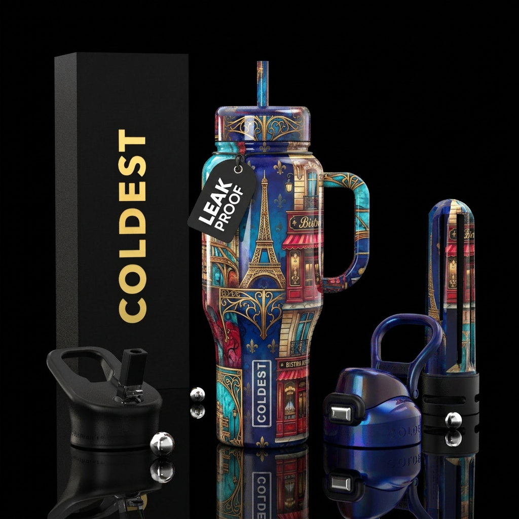 The Parisian Collection water bottle design