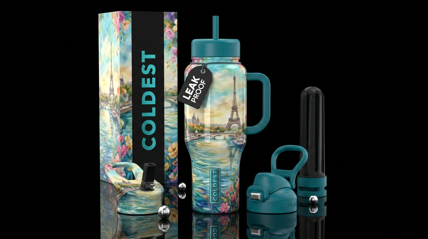 The Parisian Collection water bottle design