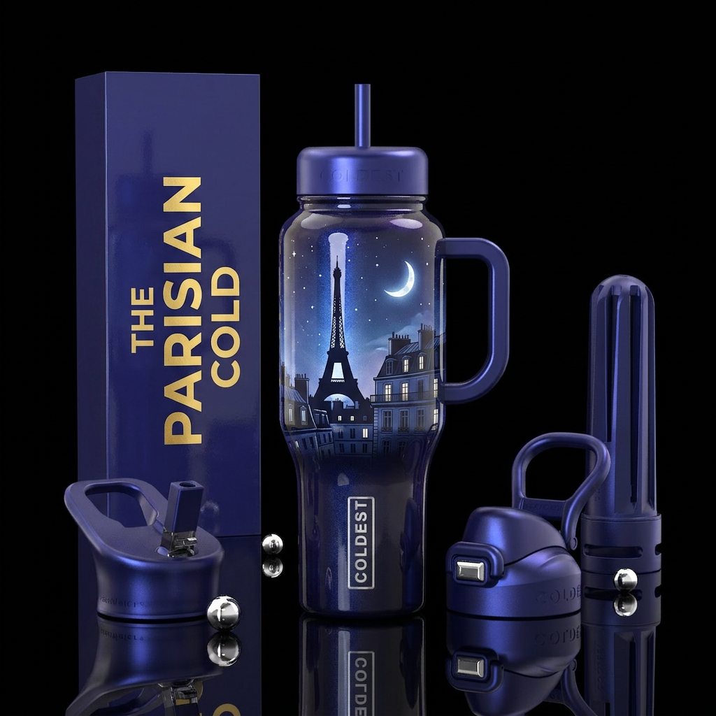 The Parisian Collection water bottle design