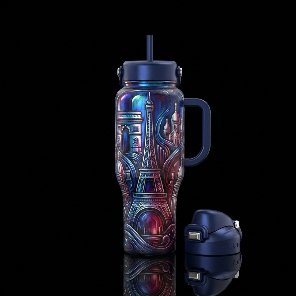 The Parisian Collection water bottle design