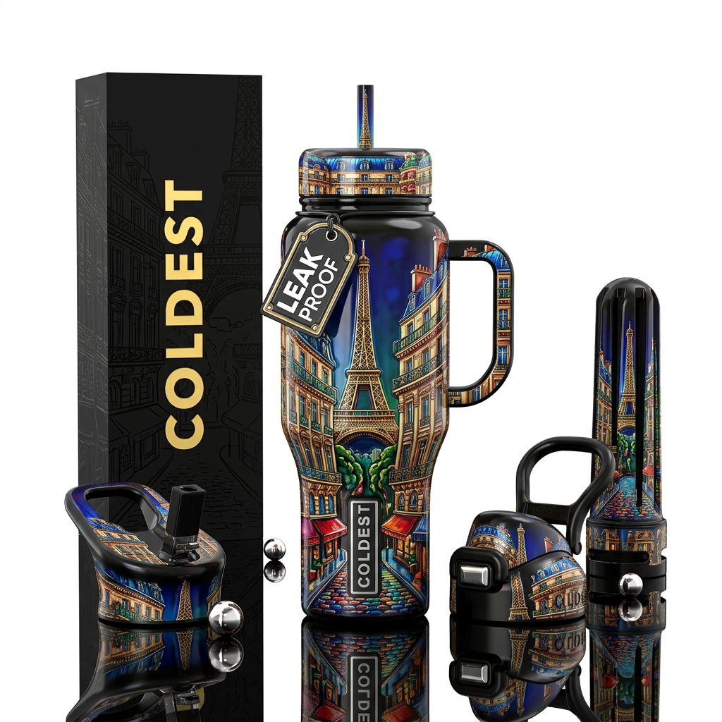 The Parisian Collection water bottle design