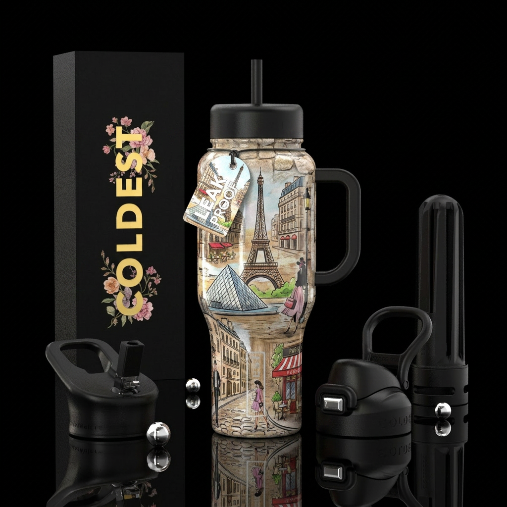 The Parisian Collection water bottle design