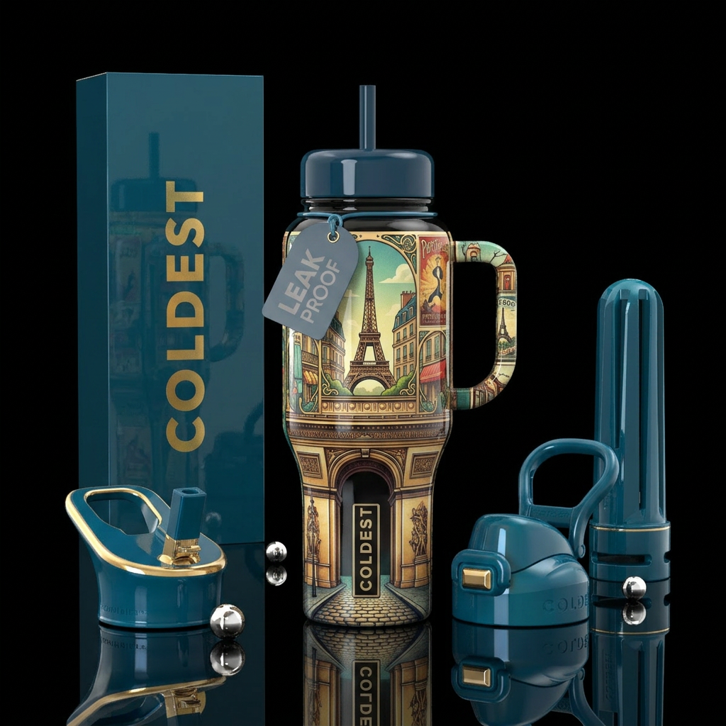 The Parisian Collection water bottle design