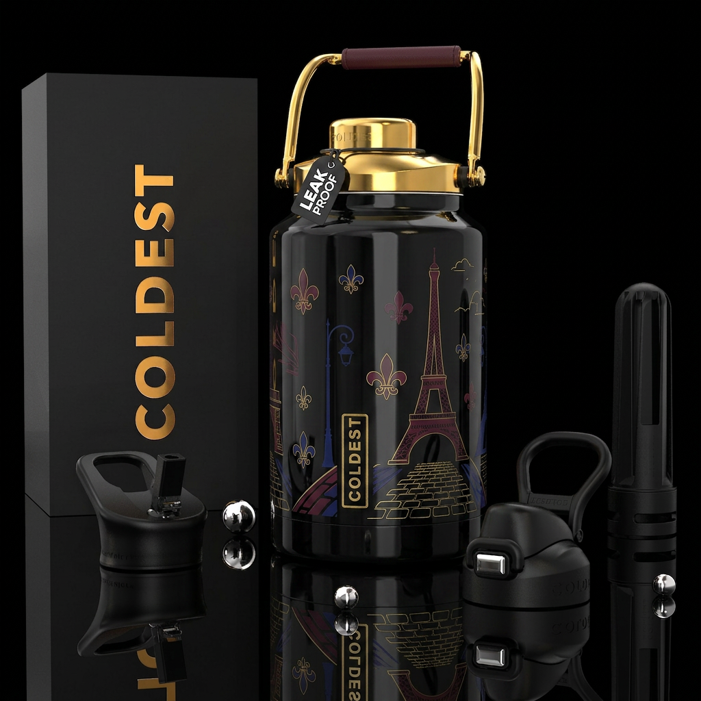 The Parisian Collection water bottle design