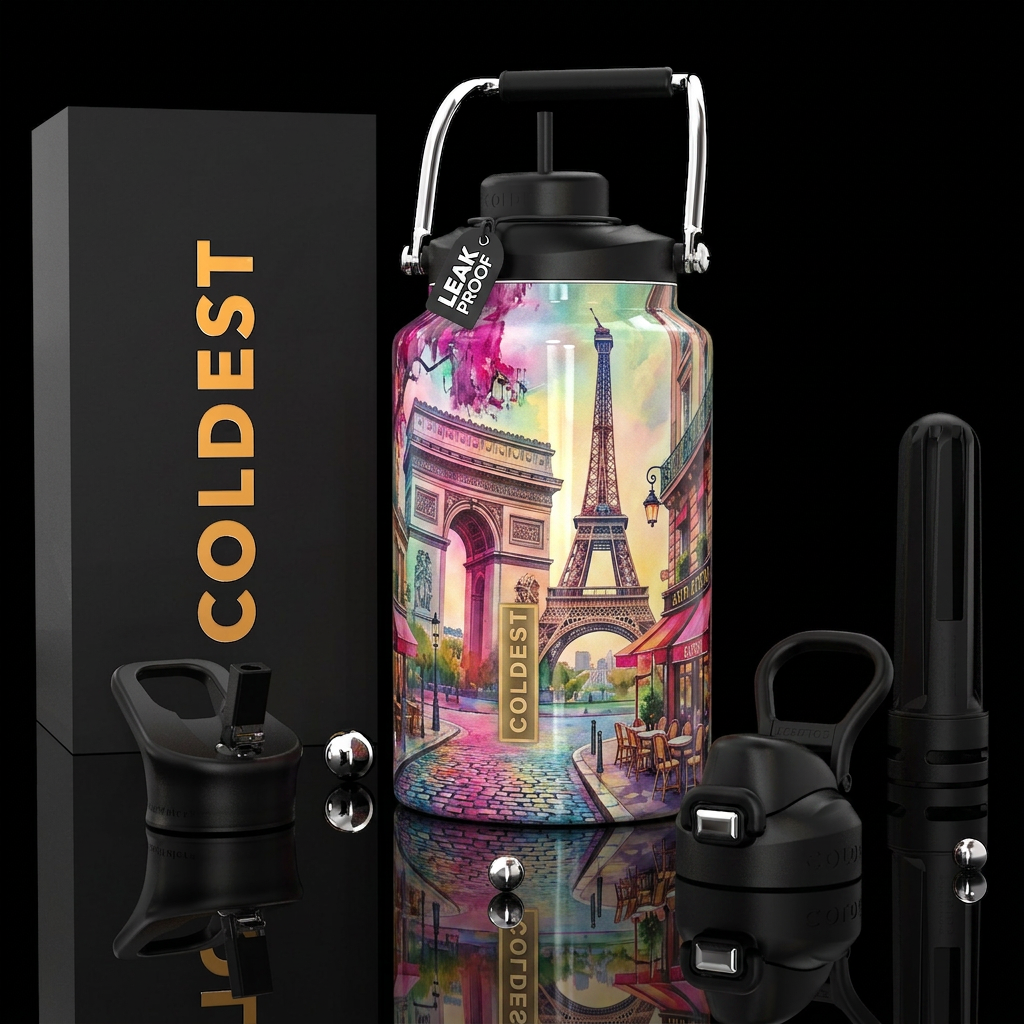 The Parisian Collection water bottle design