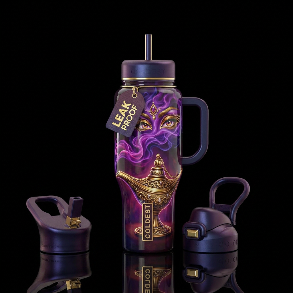 A beautiful Arabian style lamp with beautiful swir... water bottle design